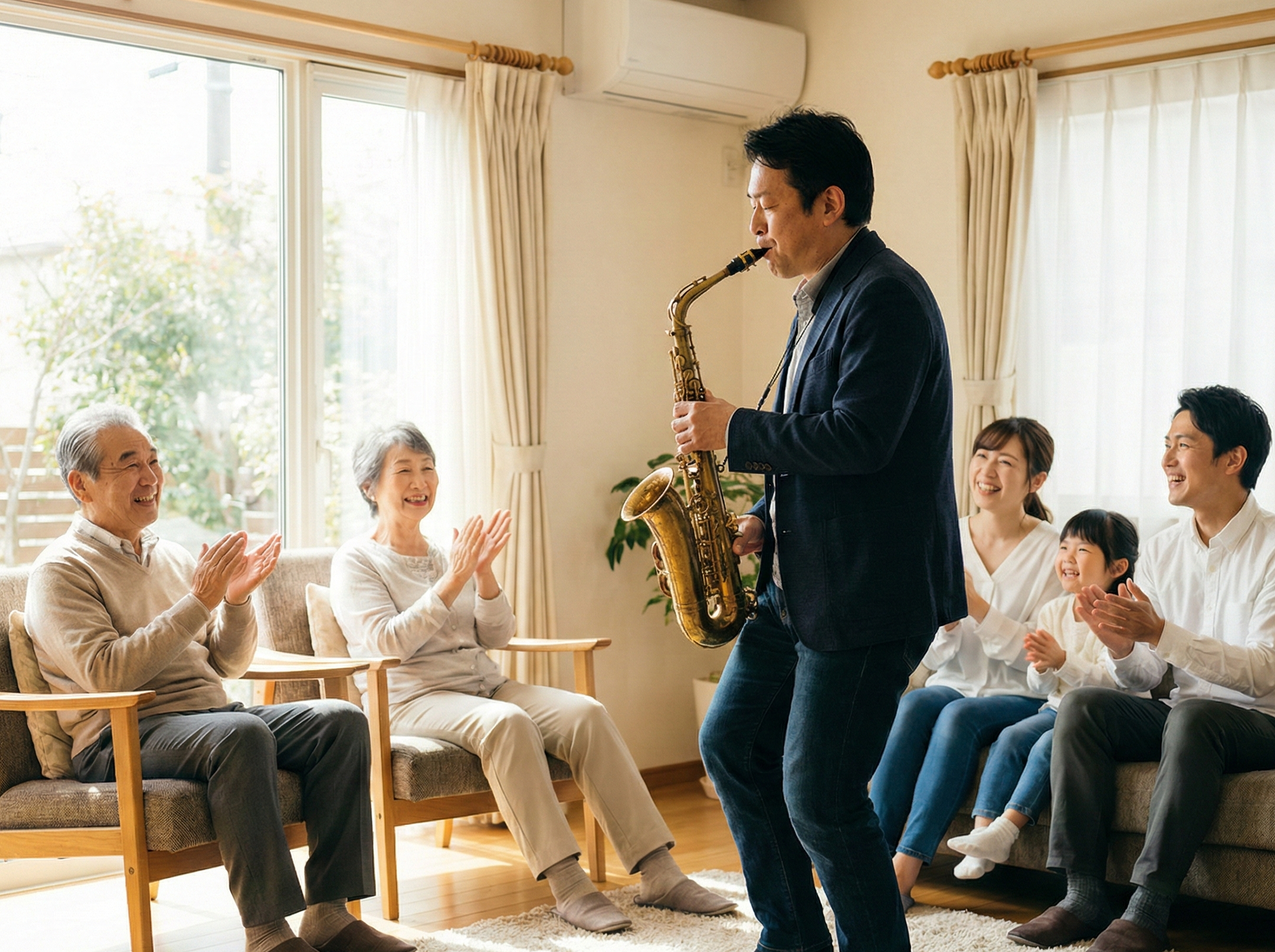 自宅で演奏しているイメージ画像